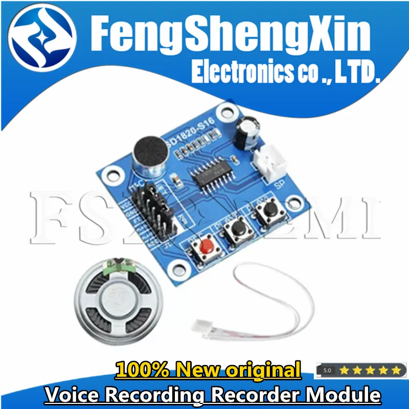 ISD1820 Voice Recording Recorder Module With Mic Sound Audio Loudspeaker 0.5W speaker