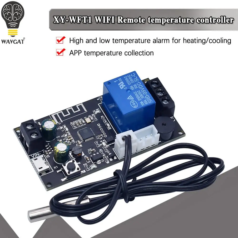 XY-WFT1 Zdalny termostat WIFI Moduł precyzyjnego regulatora temperatury Chłodzenie i ogrzewanie APP Zbieranie temperatury