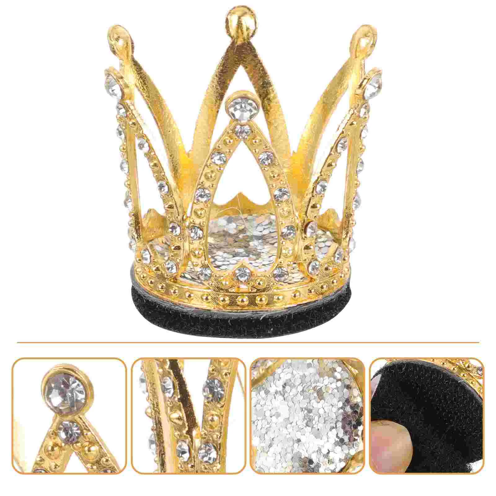 

Crown Decoration Motorcycle Accessories Accessory Cover Rhinestones for Women Child Knight