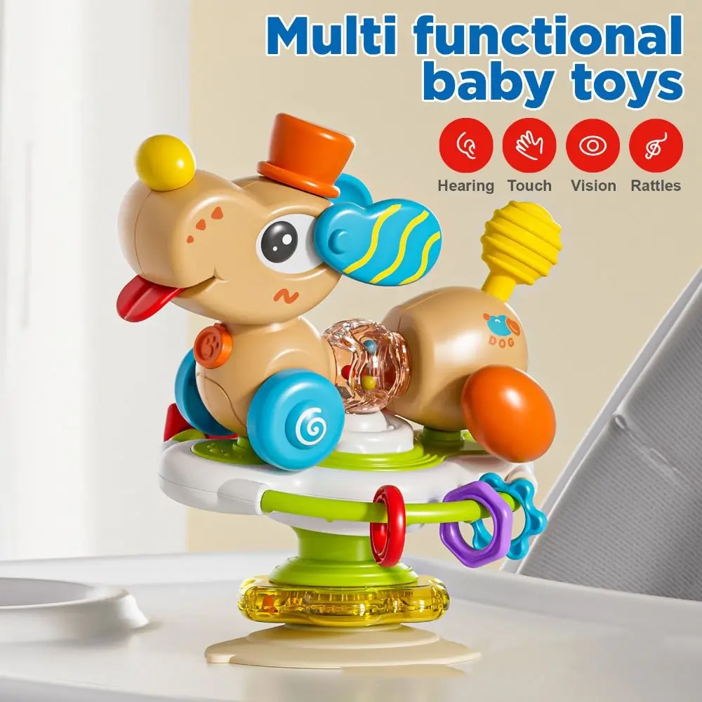 

Детская ходунка-каталка в виде лошадки, интерактивная игрушка-присоска для столика, мультяшный питомец-щенок