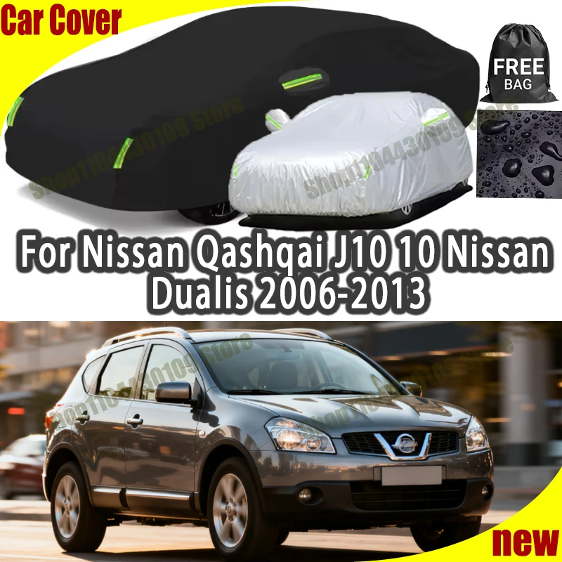 

For Nissan Qashqai J10 10 Nissan Dualis 2006-2013 Outdoor Waterproof Snowproof Sunshade Car Cover 210T Custom Protection Storm