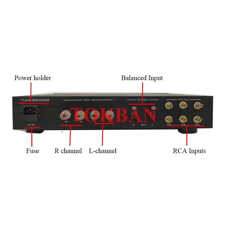 Tokban NAP250DR Power Amplifier 90w*2 Reference Naim NAC52 NAP200 Circuit Balanced XLR HIFI Amplifier Audio