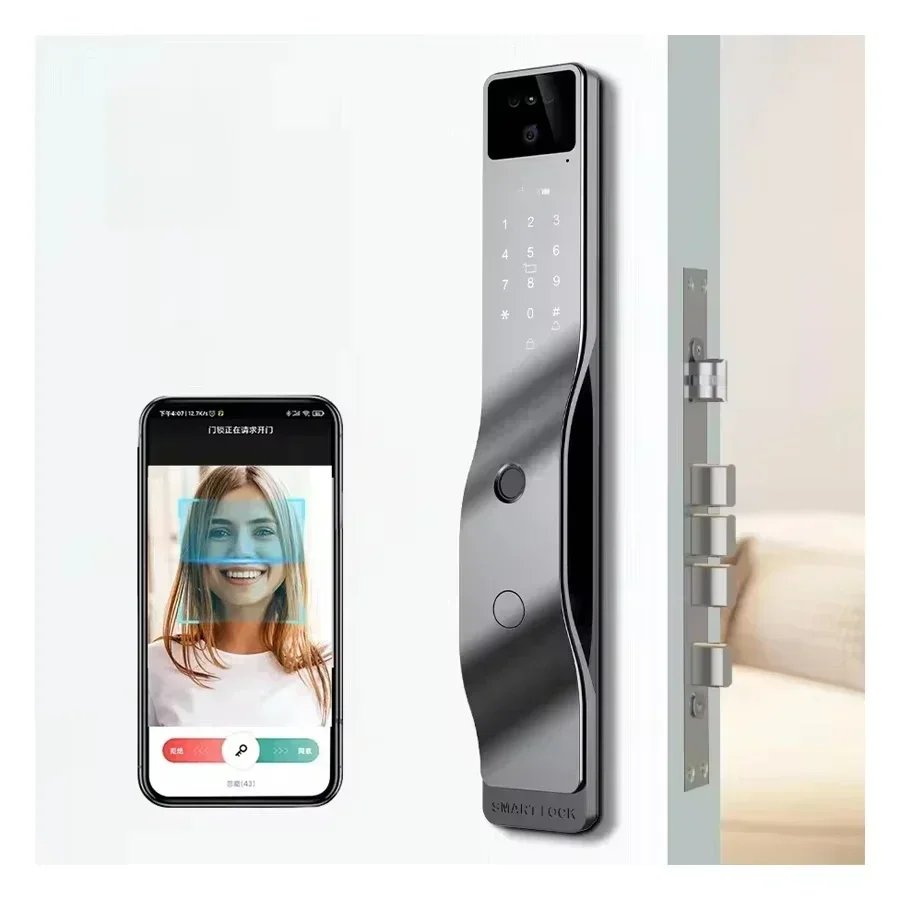 

TYSH 3D facial recognition smart lock front door Tuya Wifi electronic biometric fingerprint password digital