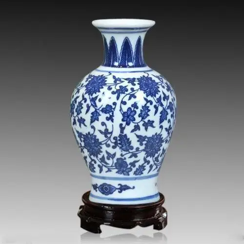 Home decoration China jingdezhen blue and white porcelain vase