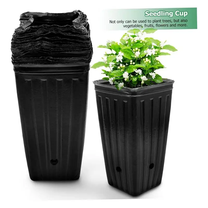 

10Pcs Reusable Seedling Cups Planting Nursery Starter Pots With Drainage Holes Gardening Kit For Plants Flower Container