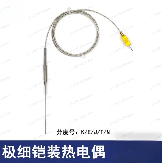 

Термопара бронированная типа K, диаметр 0,5 мм, 0,8 мм, гибкий датчик температуры, материал зонда GH3039