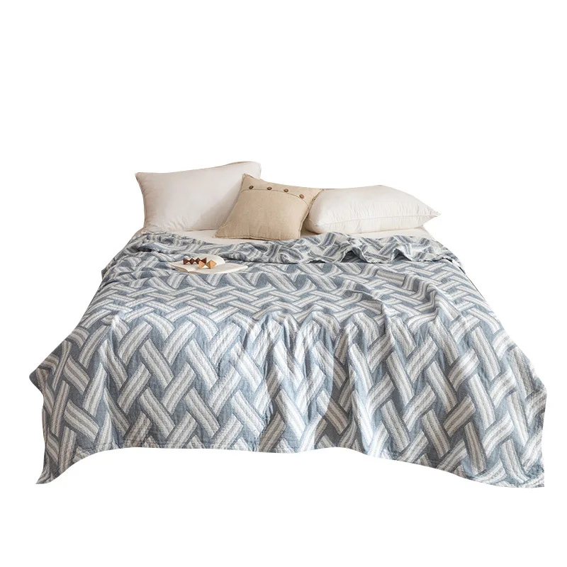 

Japanese-Style Towel Blanket Single-Person Washable Three-Layer Gauze Quilt Adult Double-Person Lightweight Towel Cover Blanket