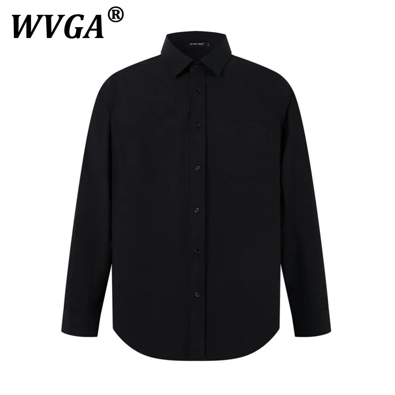 

WVGA Spring Autumn New Man Tide High Street Trendy Fashion Long Sleeve Shirts Niche Chic Casual Turn-Down Collar Tops Ins W10681