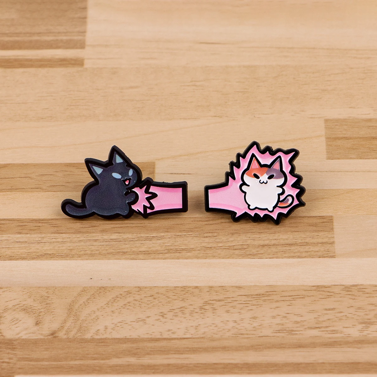 Cute Explosion Cats Enamel Pin Cartoon Animals Brooch Lapel Pins Badge on Backpack Clothing Accessories Fashion Jewelry Gifts