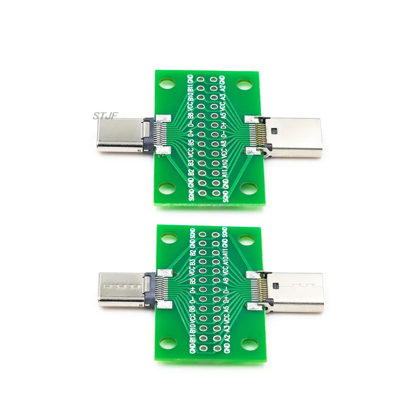 USB 3.1 Tipo-C placa adaptadora, PCB Board, fêmea, macho cabeça conversor, 2*13P para 2,54 milímetros, Módulo de teste de transferência