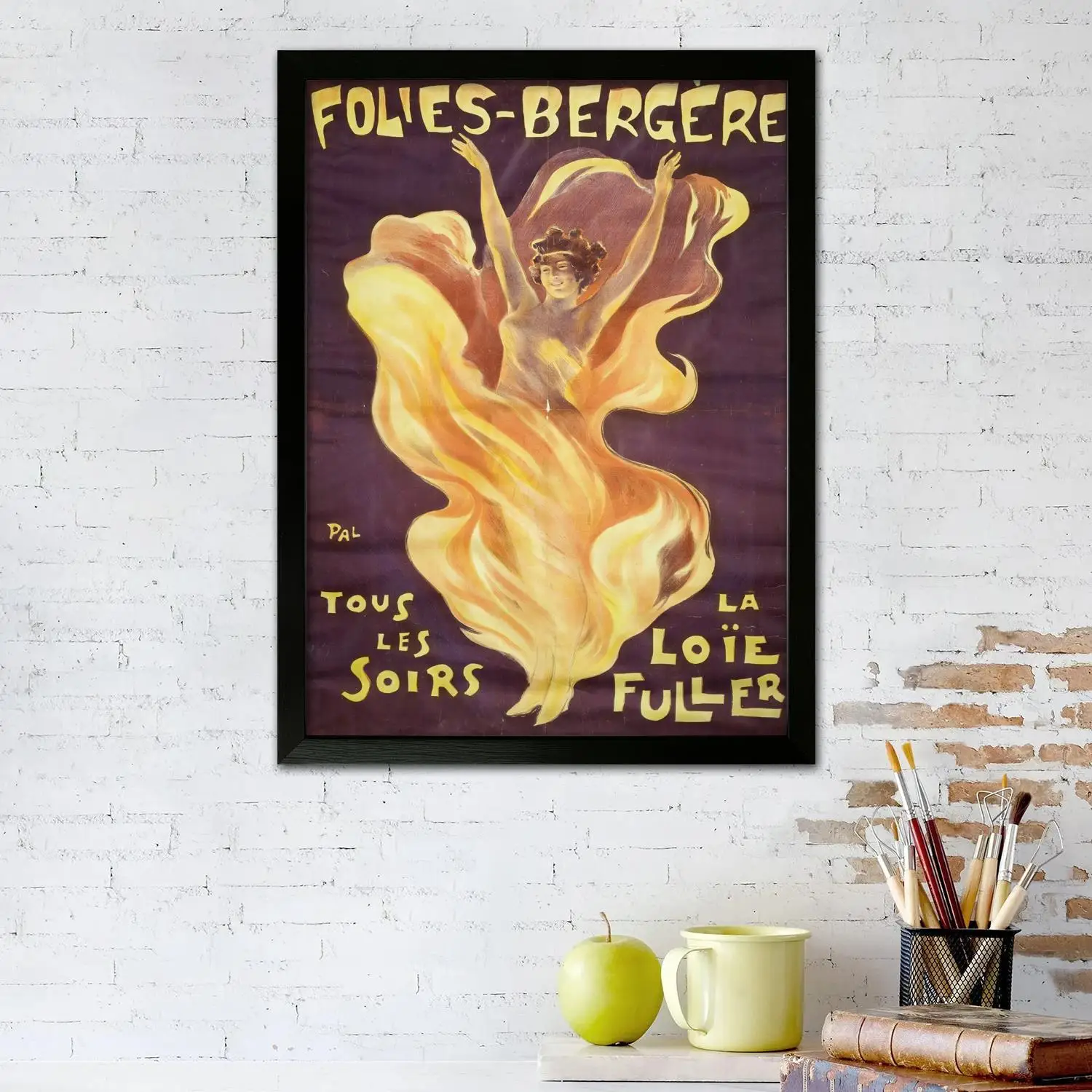 folies bergere Canvas Art Poster, Wall Art, Picture Print, Modern Family, Bedroom Decor, Posters,Decorative painting