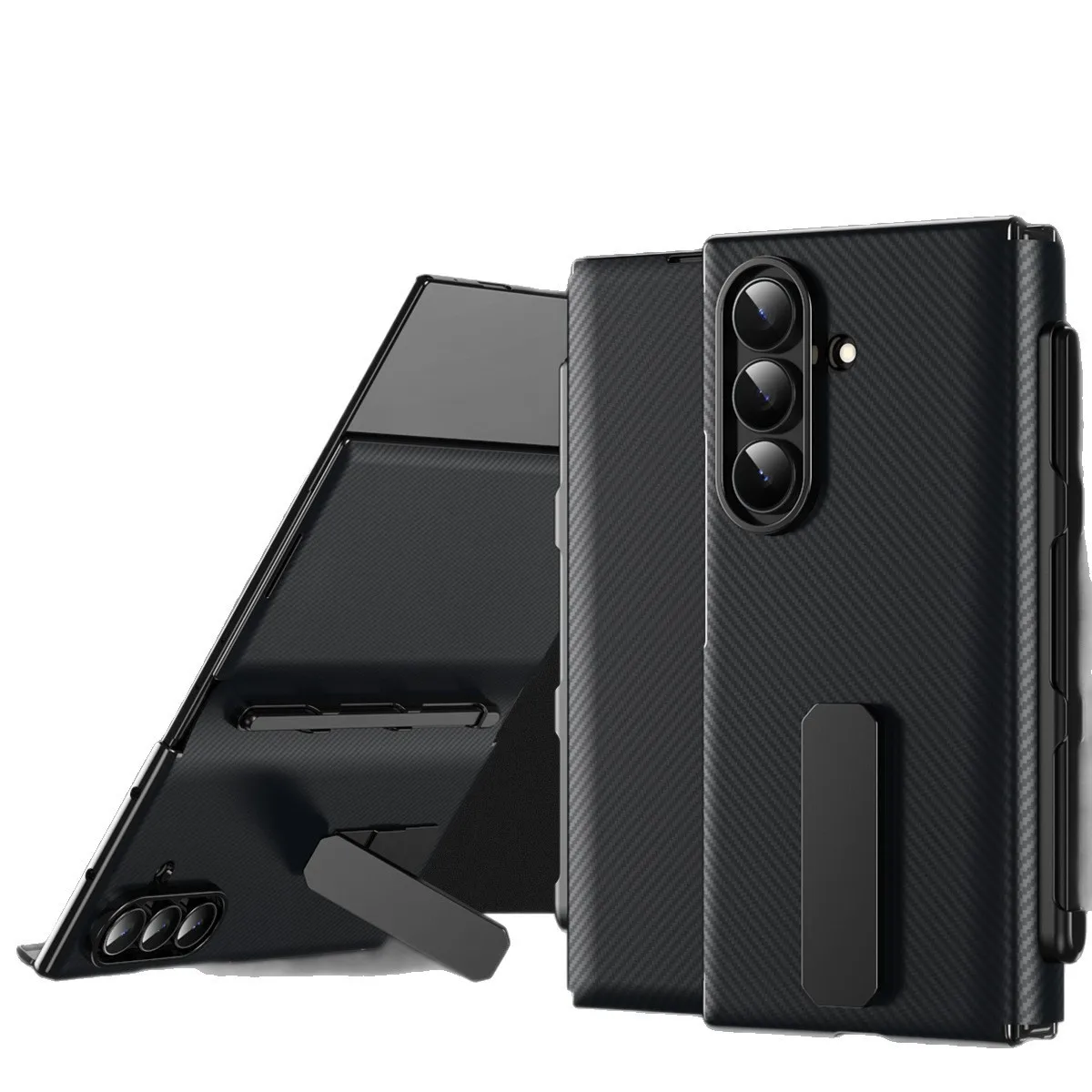 

case for Samsung Z TriFold Rotating stand pen slot with magnetic flip cover and leather case for pens tough case full coverage