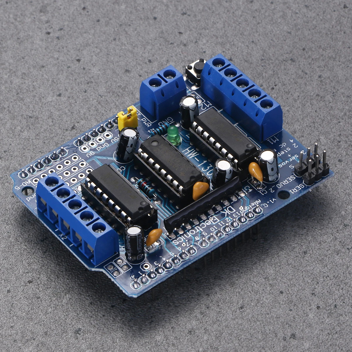 L293D موتور درع متوافق مع ميجا Duemilanove 5 فولت محرك سيرفو 4 محركات تيار مستمر 2 السائر 6.8X5.5X2Cm Pcb لوحة معدنية