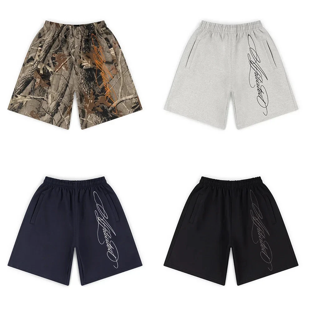 American Retro Loose Casual Letter Street Shorts Men's Y2K Casual Pants Men and Women Y2K Street Punk Style Fashion Printed
