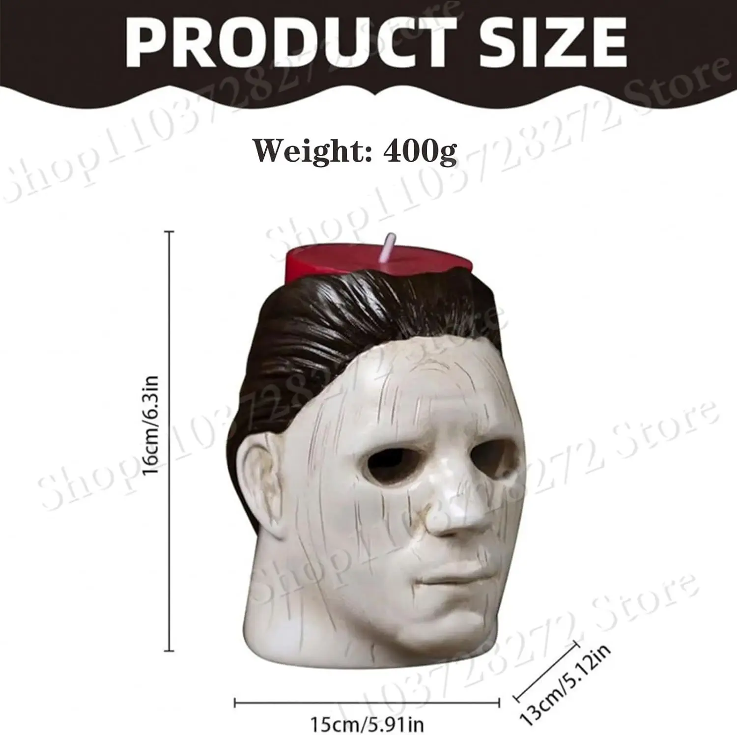 2024 New Michael Myers Candle holder, be Suitable for Michael Myers Merchandise, Halloween Horror Candlestick Decoration