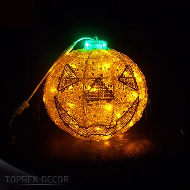 

Hot Selling Metal Frame Hanging Pumpkin Halloween Party Decoration