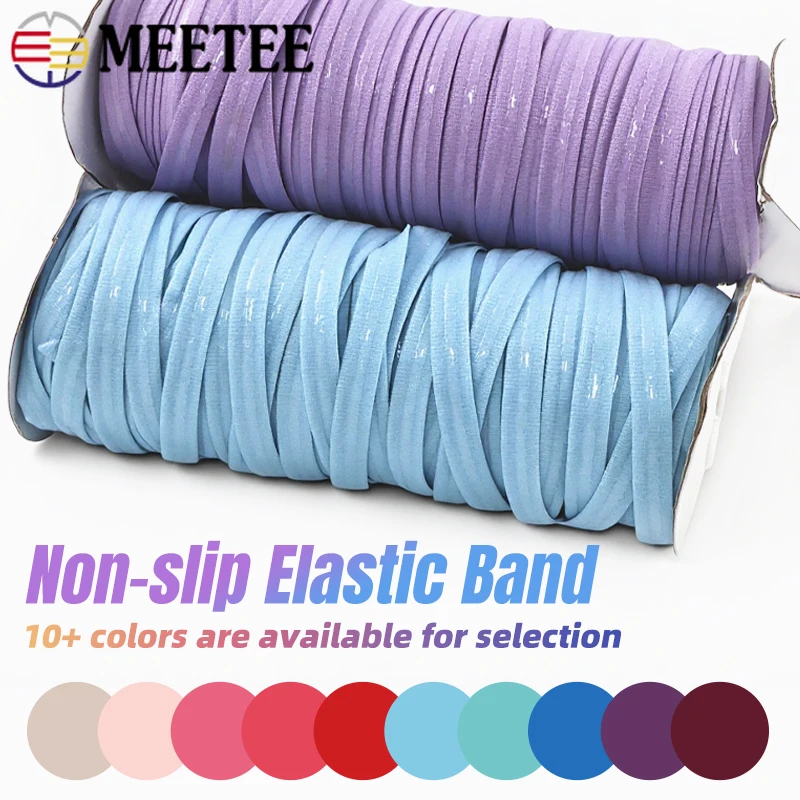 10-30Meters 10mm Silicone Non-slip Elastic Band Bra Underwear Strap Stretch Rubbon Bands Belt Trimming Tapes Sewing Accessories