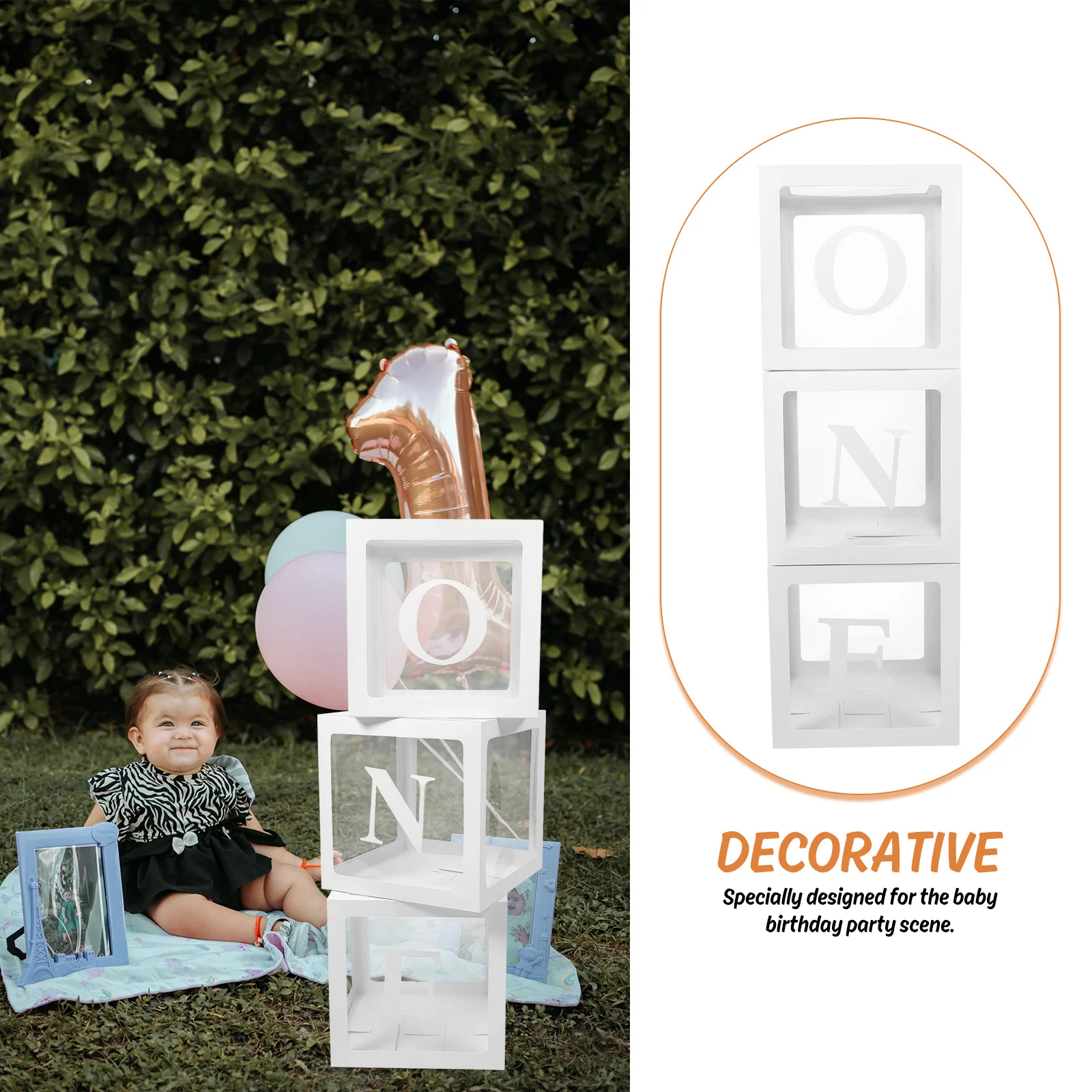 

1 Set Of Birthday Themed Balloon Boxes 1St Birthday Party Decoration Shower Gender Reveal Decor Balloon Box Paper Backdrop