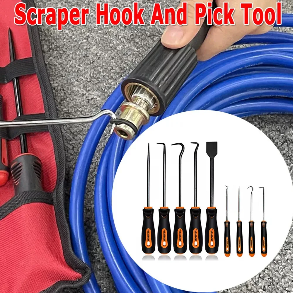 9Pcs Mini Hook & Pick Set Oil Seal Screwdrivers Scraper Hook And Pick Tool O Ring Seal Gasket Removal Set Car Repair Tools