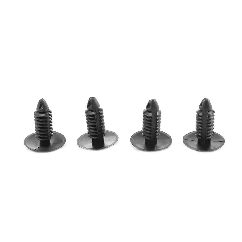 Carhome 4pcs Black 7mm Hole Bumper Plugs Clips For Front License Plate Holes Cover Plastic Fastener Screw Rivet Car Accessories