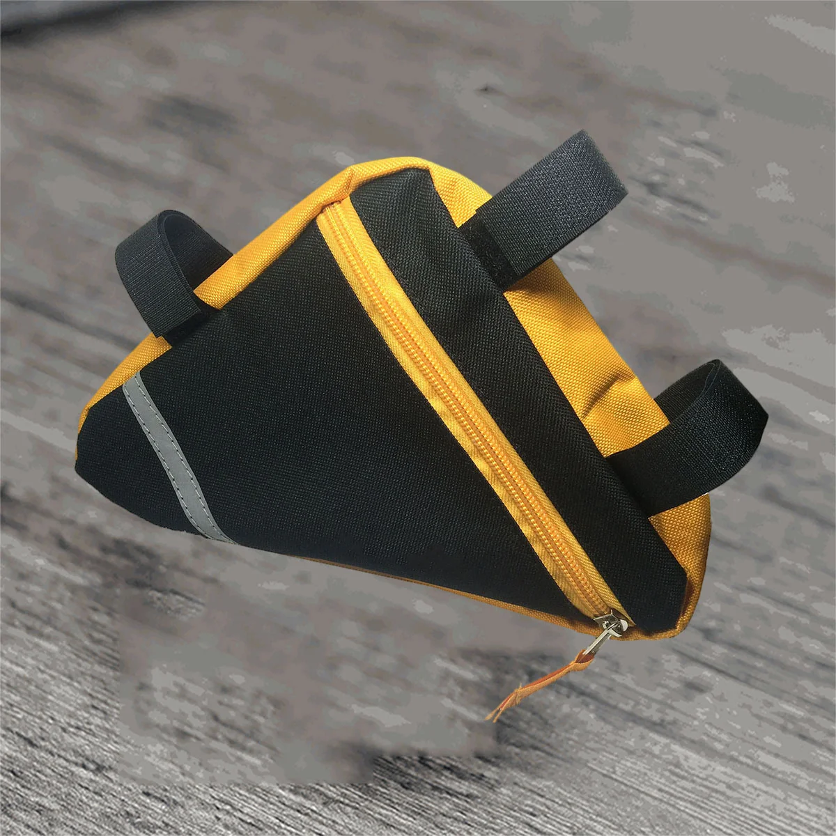 

Front Frame Tube Bag 600D Oxford Waterproof Seatpost Bag Adjustable Strap Streamlined Design Orange Bike Saddle Pannier