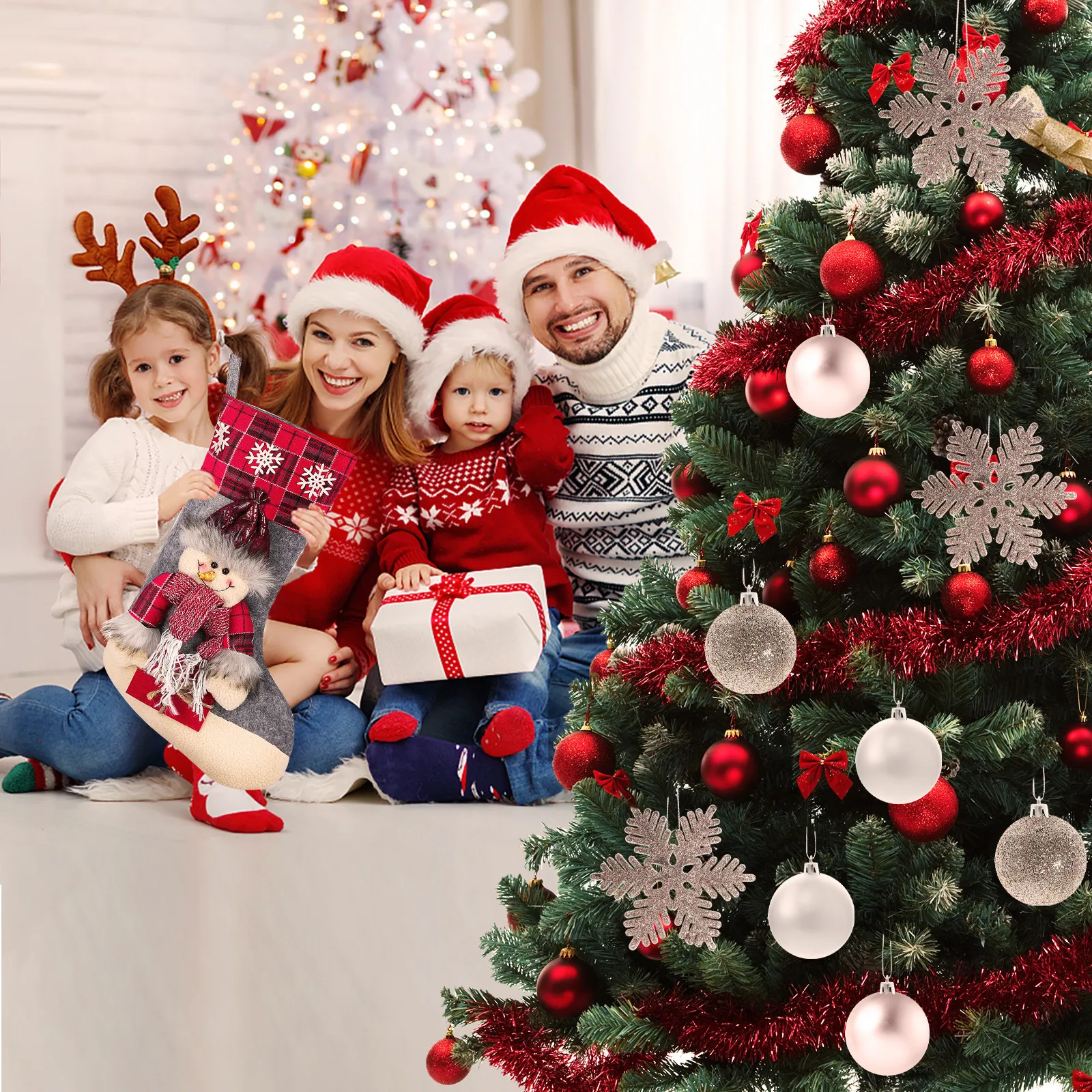 24 قطعة من زينة عيد الميلاد على شكل ندفة الثلج عالية الجودة آمنة لقصر مطعم الفندق الاحتفالي #4