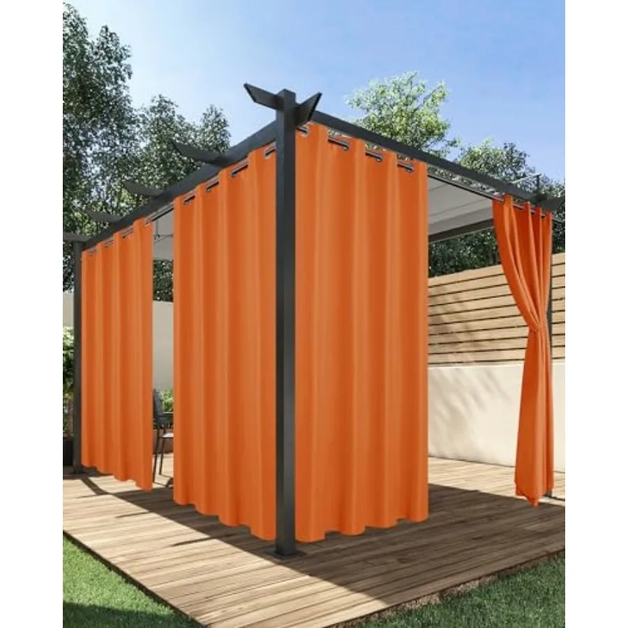 

Outdoor Curtains for Patio Waterproof, 4 Panels - 54 x 95 Inch - Privacy Protection and Light Filtering Curtains Grommet Outsid
