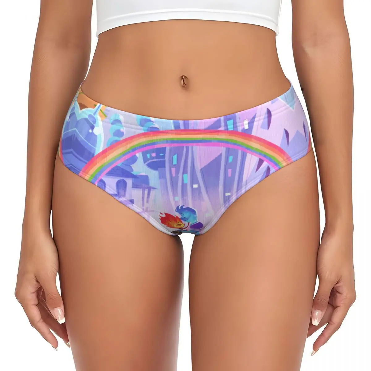 Custom Womens Movie Cartoon Anime Elemental Panties Underwear Female Comfort Briefs Underpants