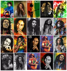 Classical Reggae Music Jamaian Singer 5d Full Round Drills Diamond Painting Bob Marley Portrait Cross Stitch Art Room Decor