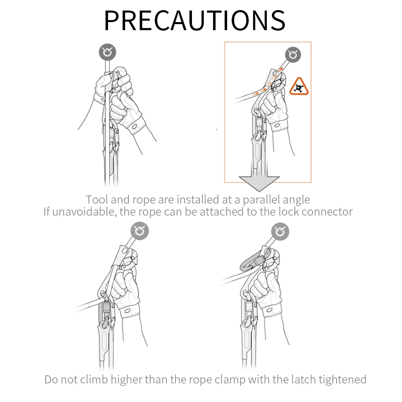 Профессиональный уличный высотный скалолазание 4KN синий ручной подъемник для скалолазания