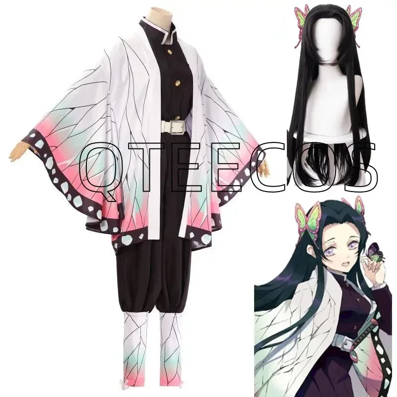 

bilibili Demon Slayer Kochou Kanae Cosplay Costume Adult Anime Kimetsu No Yaiba Shinobu Kochou Halloween Clothes