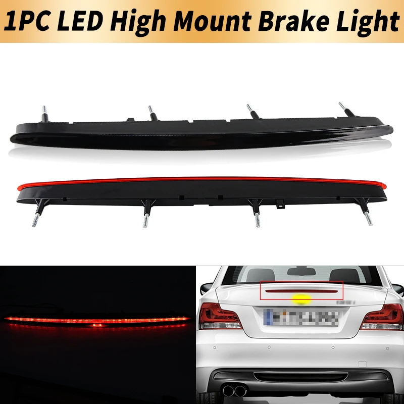

1 шт. светодиодный дополнительный стоп-сигнал Canbus для BMW E87 E82 E88 128i 135i M 2007-2013, красный задний предупреждающий стоп-сигнал, автомобильный аксессуар