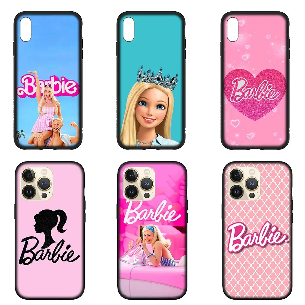 Barbies Fashion Princess Cover Phone Case for Apple iPhone 15 14 Plus 13 12 Mini Pro Max + 13Pro 14+ 15+ Flexible Coque