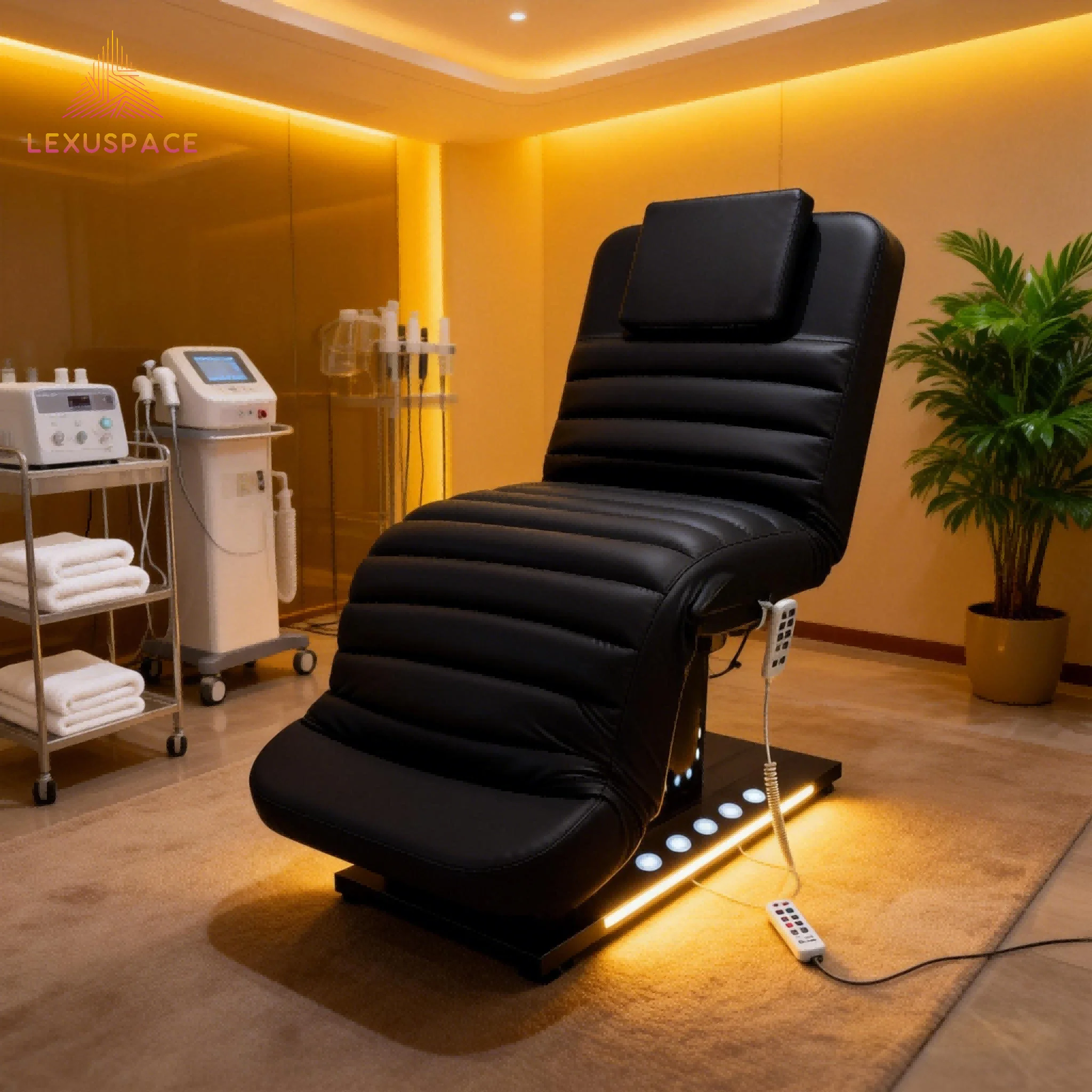 

Electric 3 Motors Foot Pedal Control Massage Table SPA Facial Eyelashes Bed