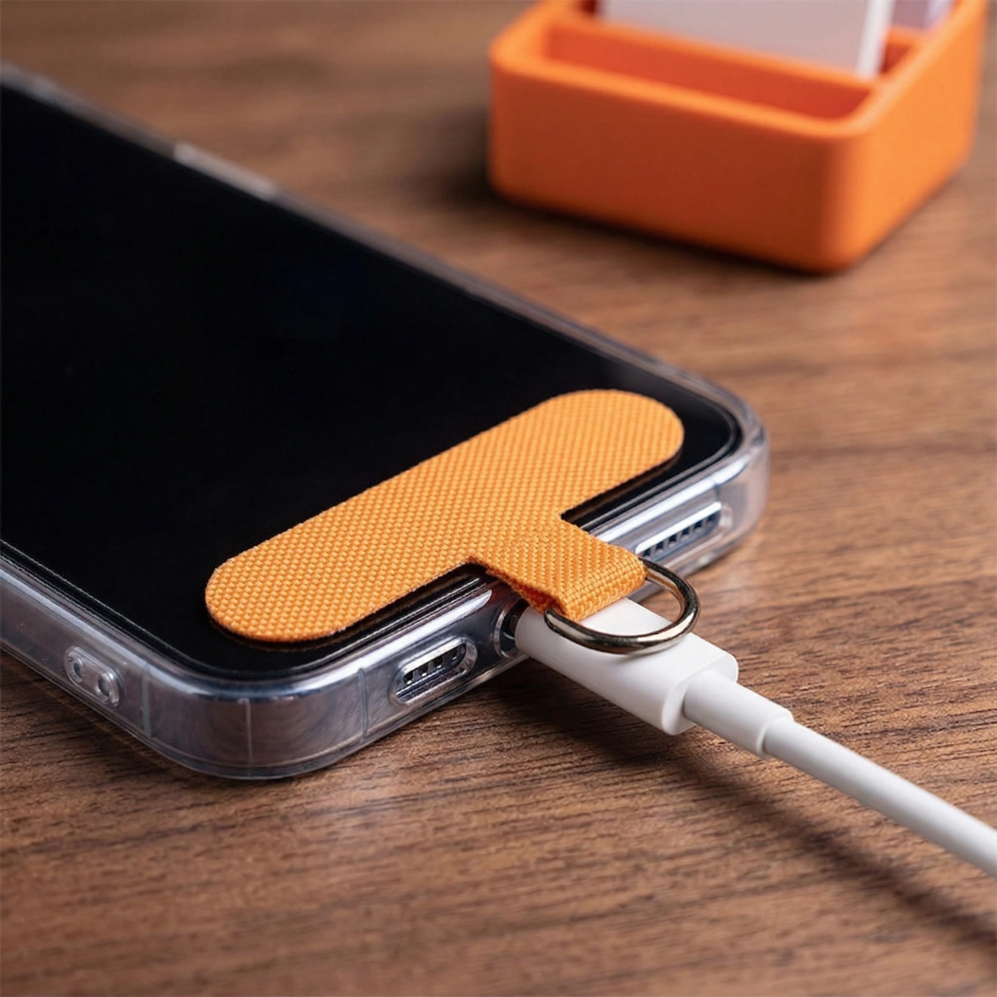 5 Stück/Set Handy-Umhängeband Anti-Verlust-Band Abnehmbarer Oxford-Metallring-Clip Hängekordel Befestigungslasche Handyhüllen-Zubehör