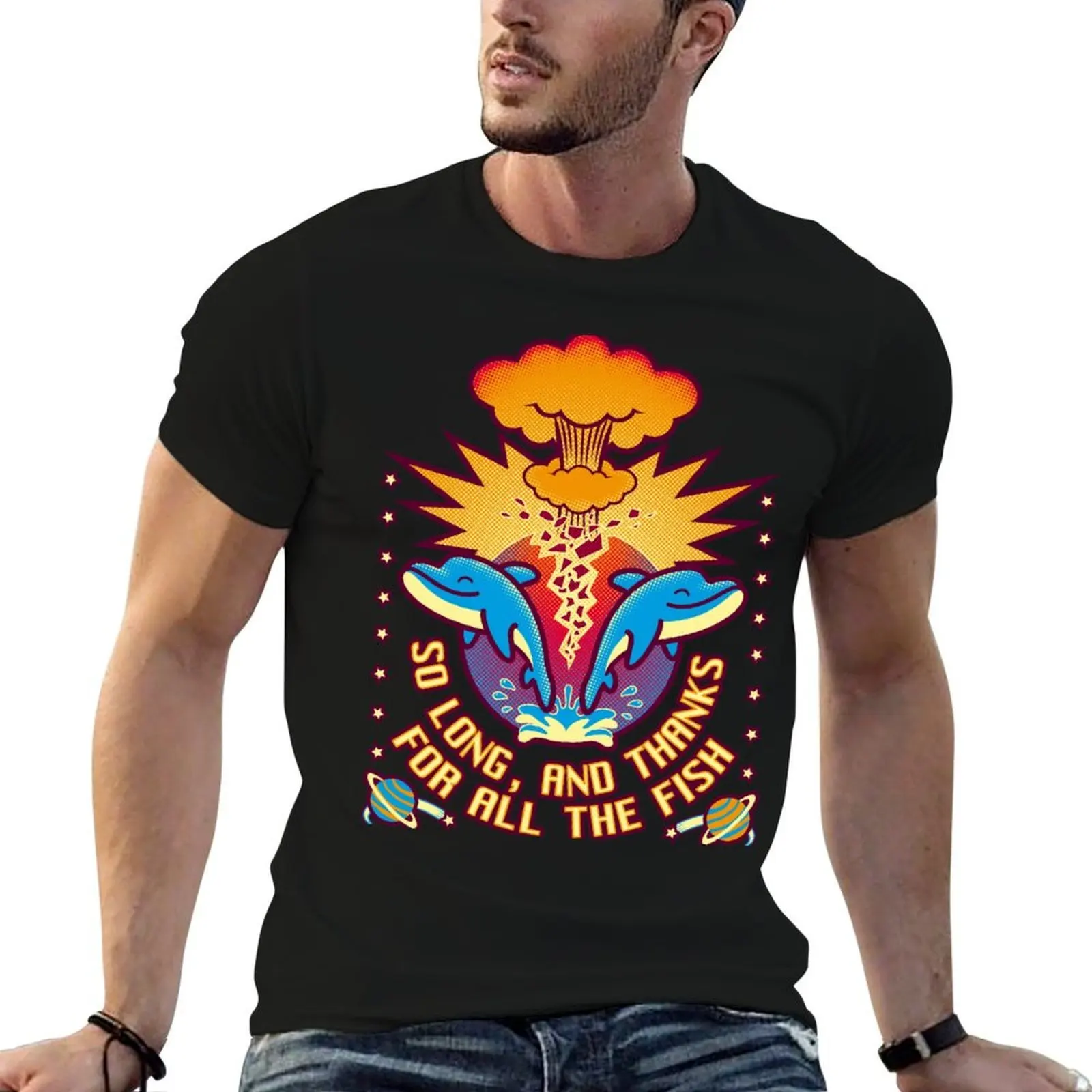 

Thanks far all fish T-Shirt t shirts for man graphic vintage cotton t shirts man 100% t shirts for man pack white T-shirt