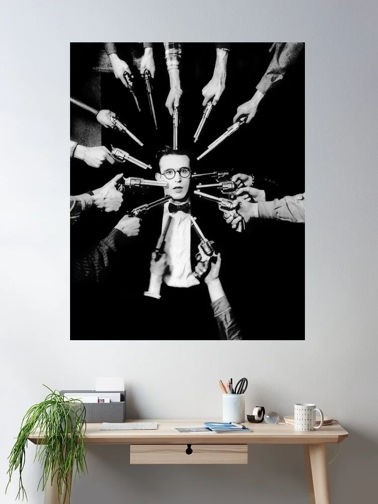 4Style Choose HAROLD LLOYD Print Canvas Poster, Living Room Decor, Home Wall Picture