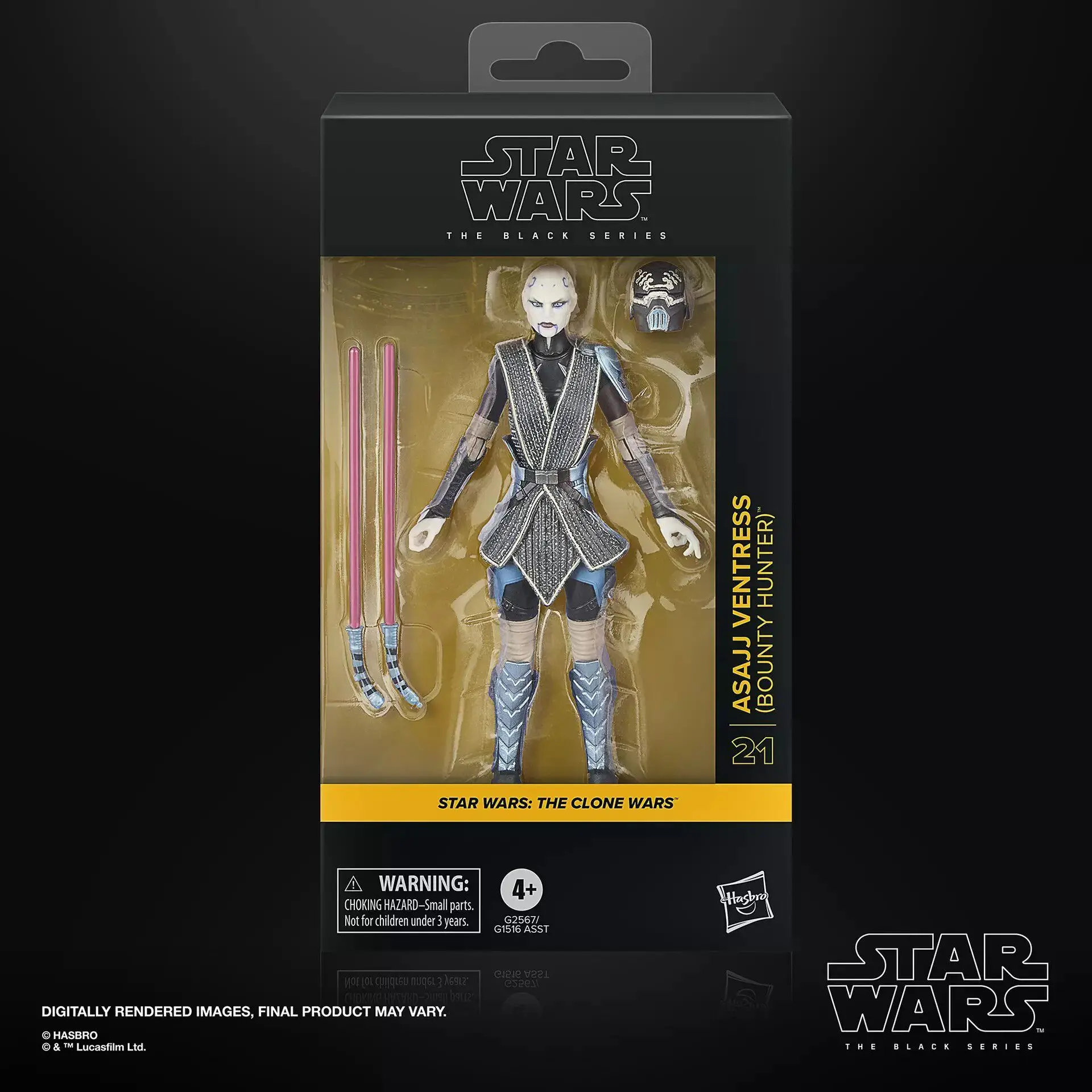 STAR WARS The Black Series Asajj Ventress (Bounty Hunter), The Clone Wars Premium Collectible 6 Inch Action Figure Gift view 6