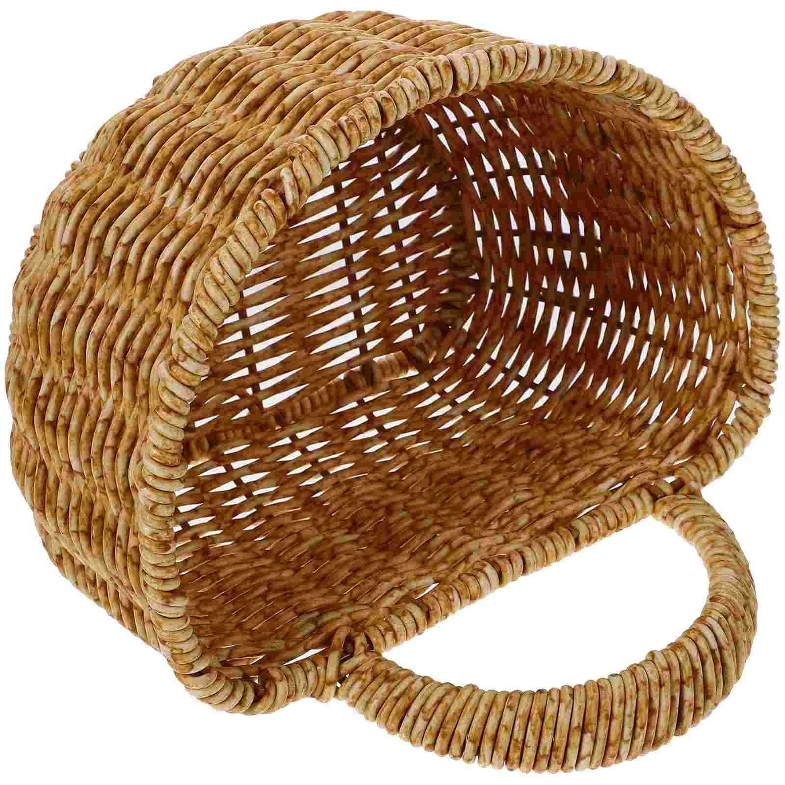 

Woven Storage Basket Hanging Baskets for Hampers Road Shelves Hand Wicker Flower