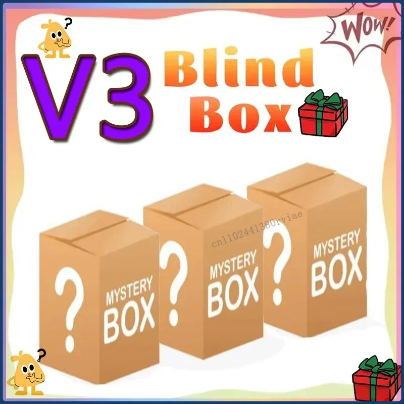 جديد V3 دمية الوحش صندوق سلسلة لطيف الوحش أنيمي شخصيات أفخم/معكرون قلادة المفاتيح هدية عيد ميلاد