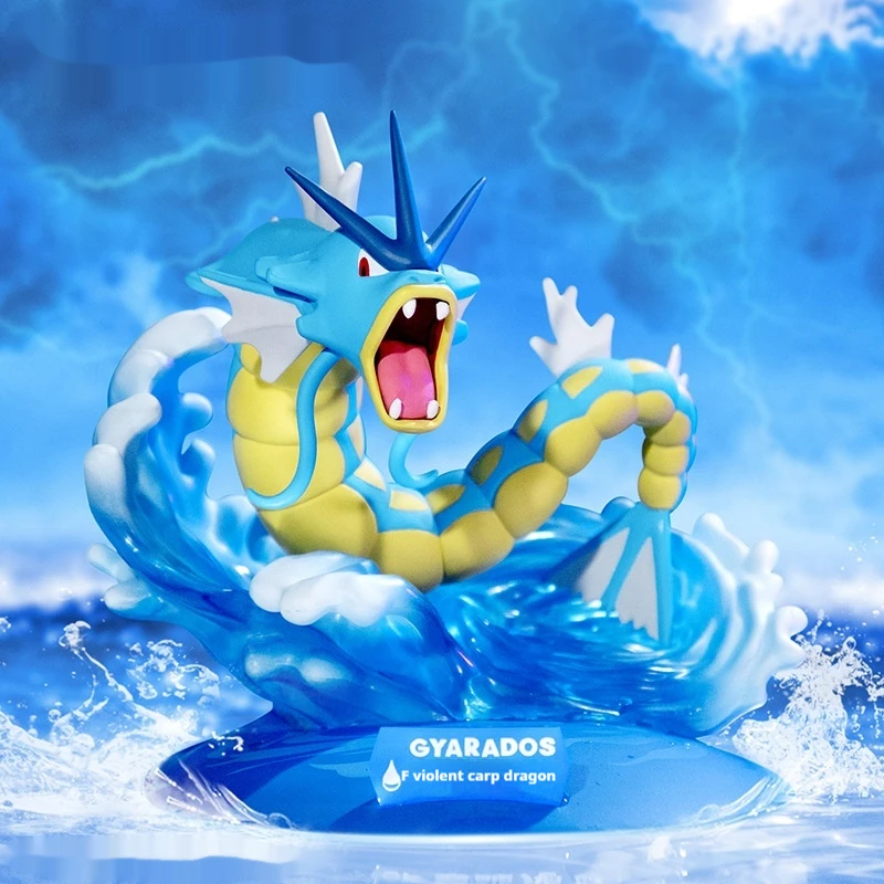 Anime PokéMon Gyarados Magikarp Exquisite Image Model Cartoon Hand-Made Model Ornaments Decoration Collection Birthday Gift