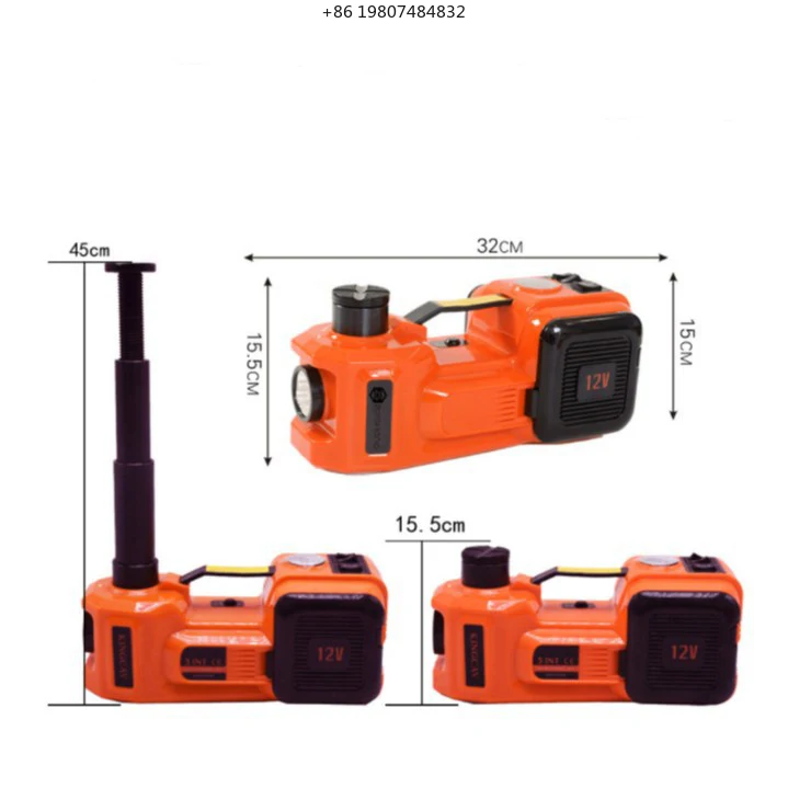 air Pump Hydraulic 5-ton Car Jack Multifunctional Tire Changing Tool 3 in 1 Car Electric Jack 12V Electric Wrench