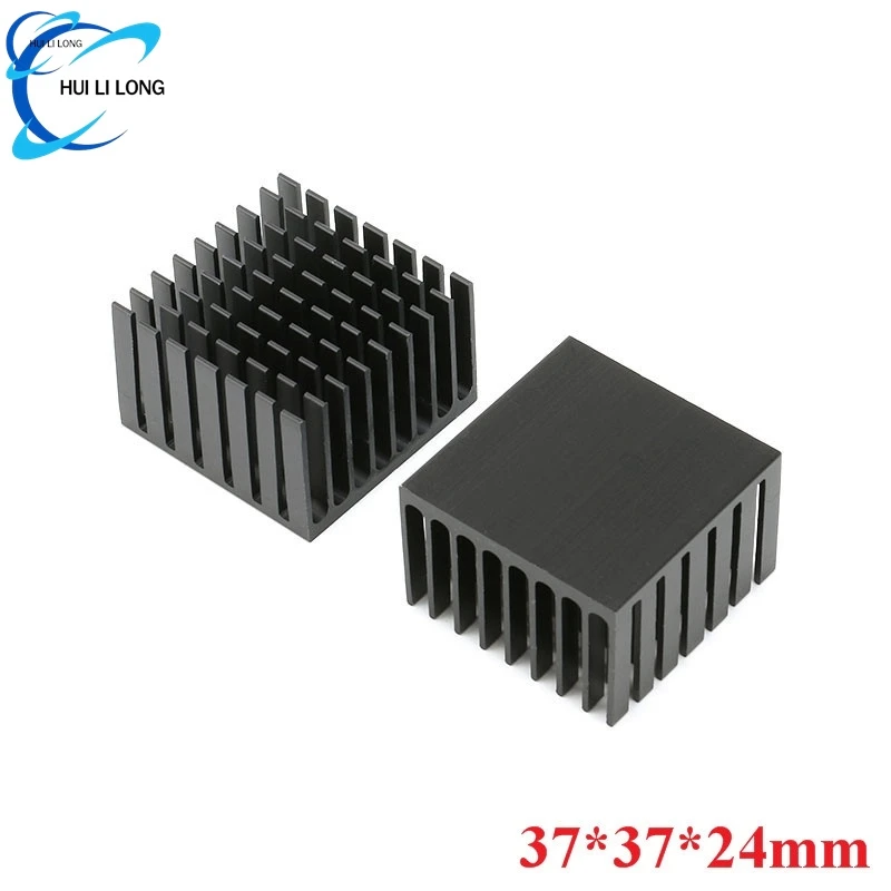 5 Stück/1 Stück 37 x 37 x 24 mm Kühlkörper Kühler Kühlrippenkühler Aluminium-Kühlkörper für LED-Leistungs-IC-Transistormodul PBC 37 x 37 x 24 mm