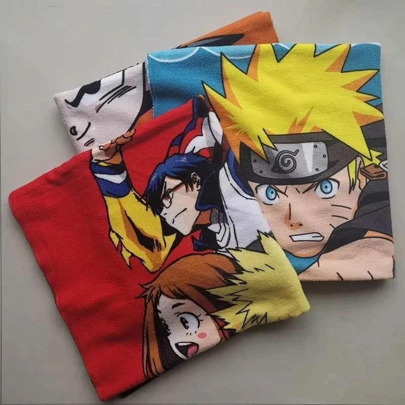 Dragon Ball Goku Meninos e Mulheres Moda Cartoon Criativo Anime Impressão Respirável Secagem Rápida Praia Natação Esportes Toalha de Banho Macia