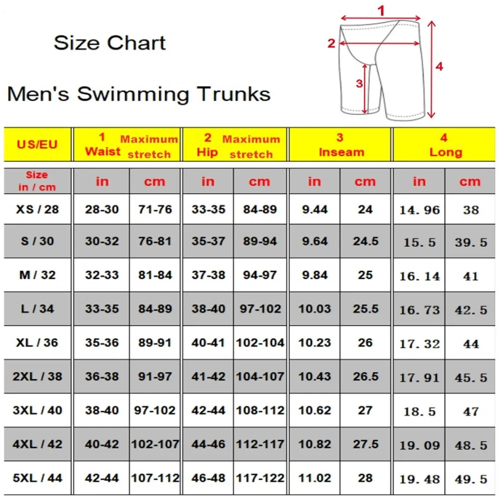 Mens Swimsuit Jammer Endurance Athletic Training Swimsuit Racing Swimming Trunks Shorts Swimwear Quick Dry New Surf Swim Jammers