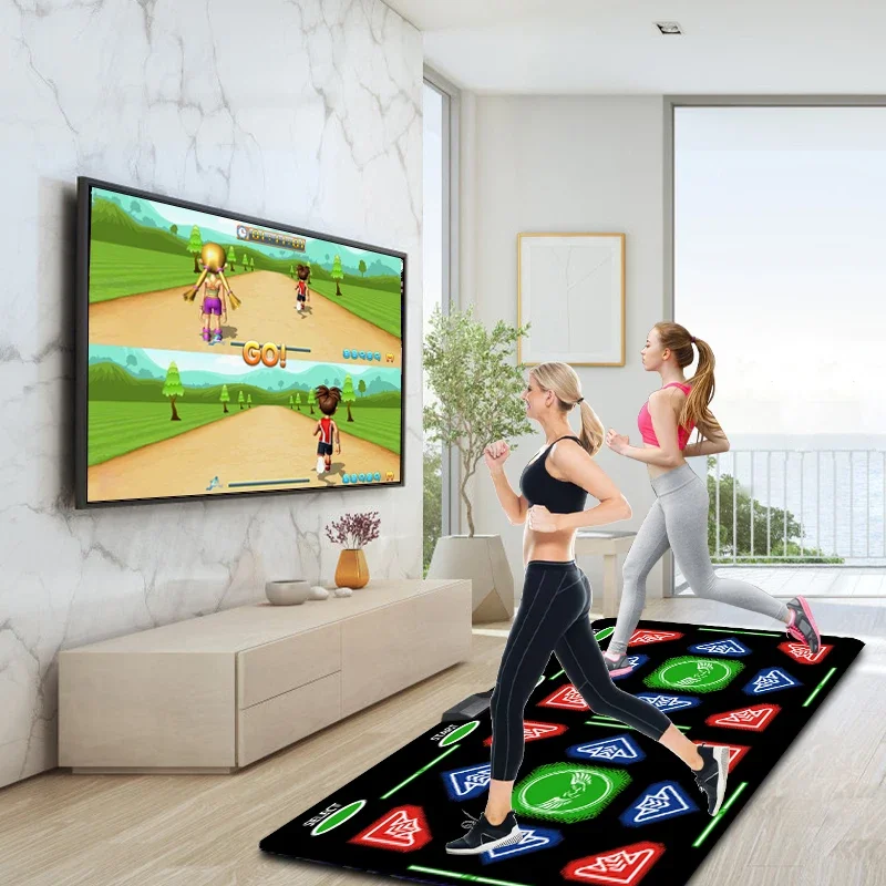 بطانية رقص من مادة قطيفة لشعبين ، مناسبة للألعاب التفاعلية العائلية والرقص والرياضة واللغز