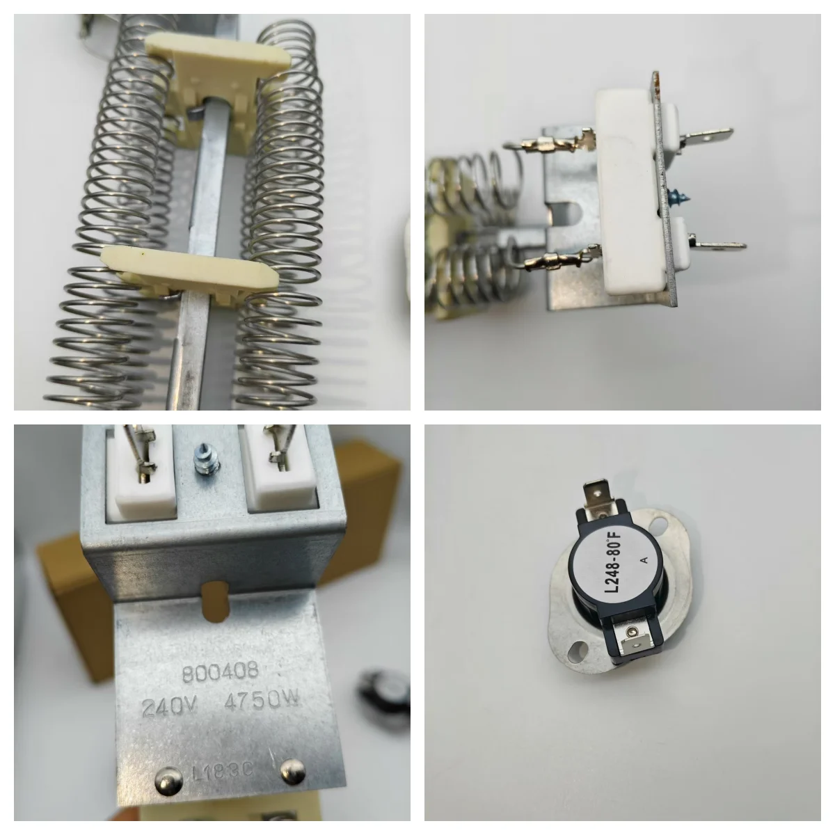 LA1044 LA-1044 Dryer Heating Element L248-80 Thermostat Kit by Sikawai  Fit for Whirlpool Admiral May-tag Magic Chef Dryers - Image 4