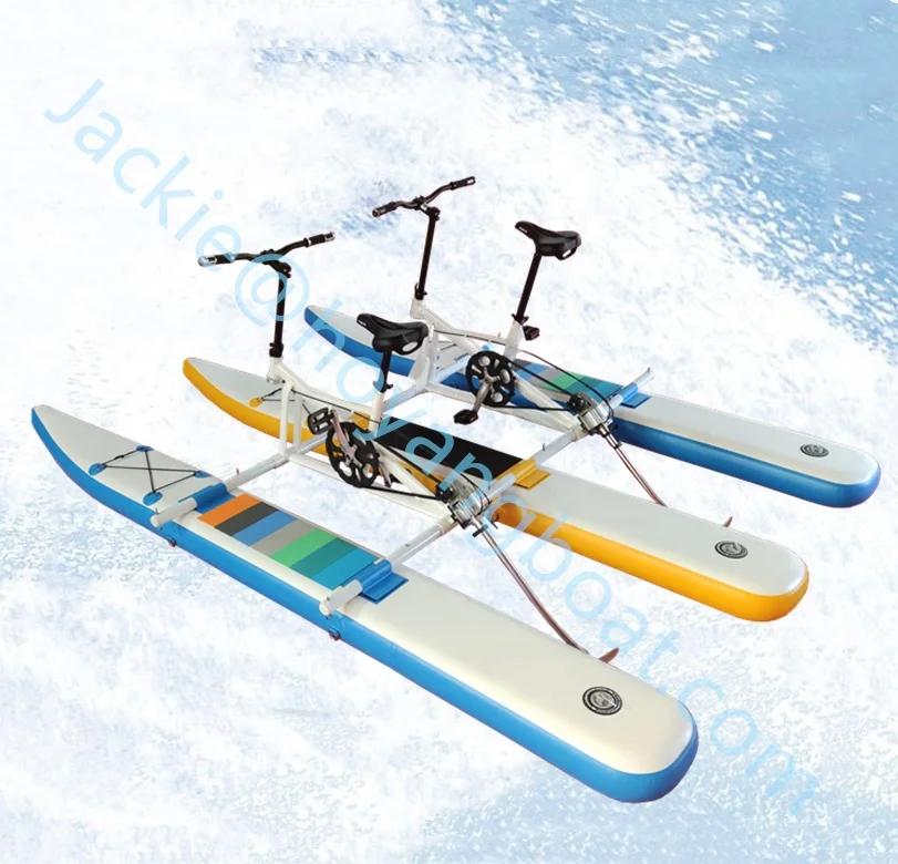 inflatable water bike water bike buoy multi-color optional Water Games aquatic bikes Outdoor Equipment for two people