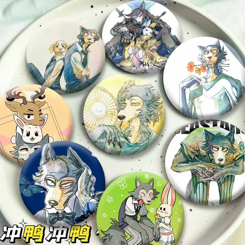 Anime BEASTARS Legoshi Louis Haru Enamel Pins Funny Cartoon Button Badge Cosplay Jewelry Brooch Bag Accessories Collectible Gift