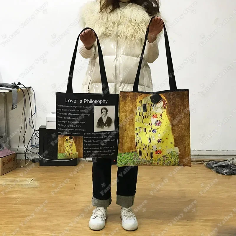 Nuty z nadrukiem Torba z grubej bawełny Instrument muzyczny Torebka Gitara Skrzypce/Cella/Filaro Torba na ramię BookBag Torba na co dzień Torba na zakupy — zdjęcie 5